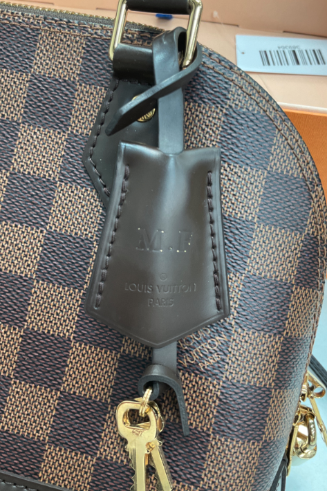 Women's Alma Bb Damier Ebene Bag Brown