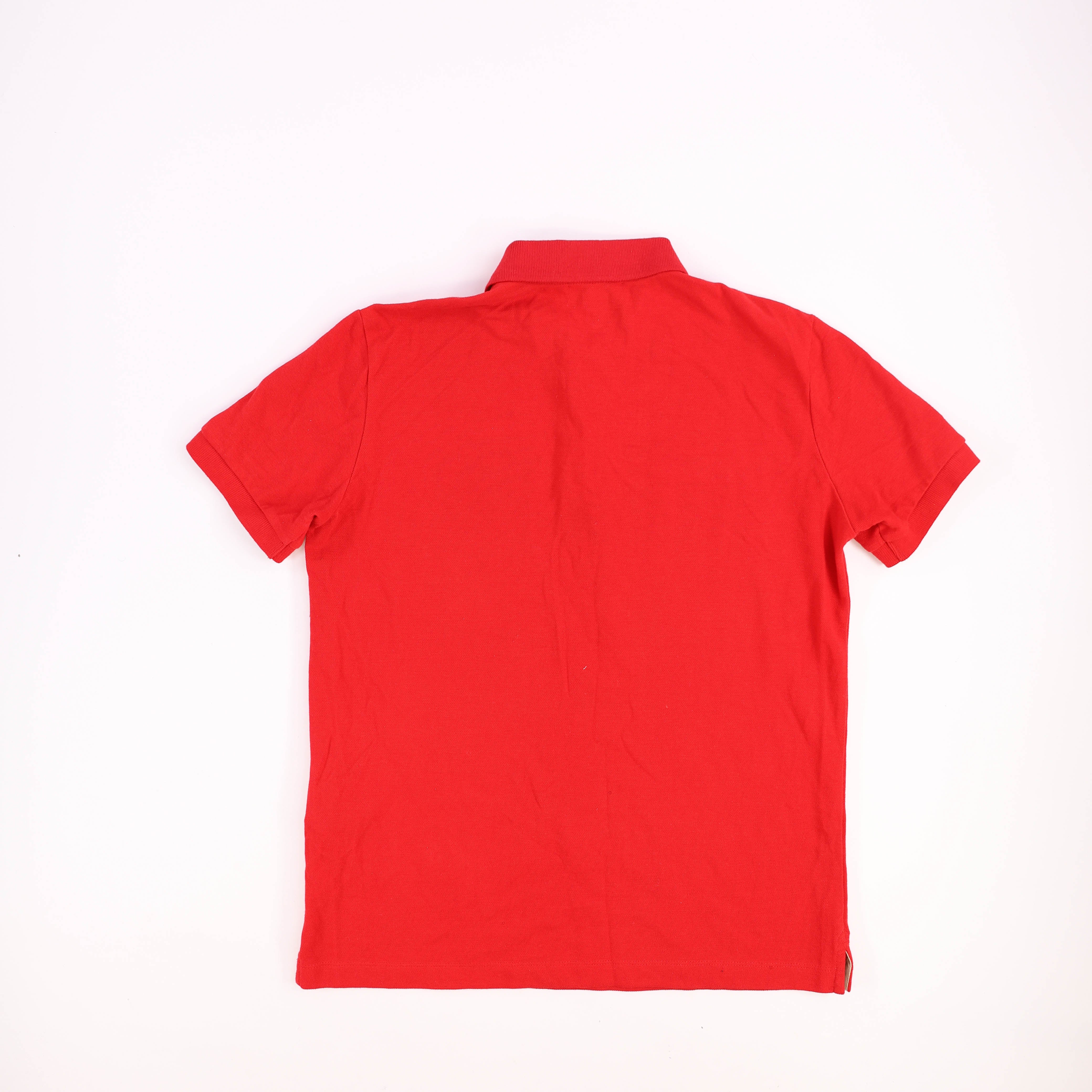Men's Embroidered Logo Polo Shirt Red Size S – Label Source