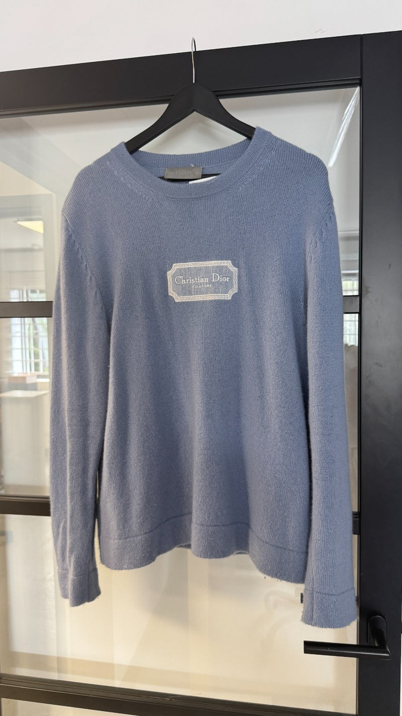 Dior Men's Couture Cashmere Jumper Blue Size L
