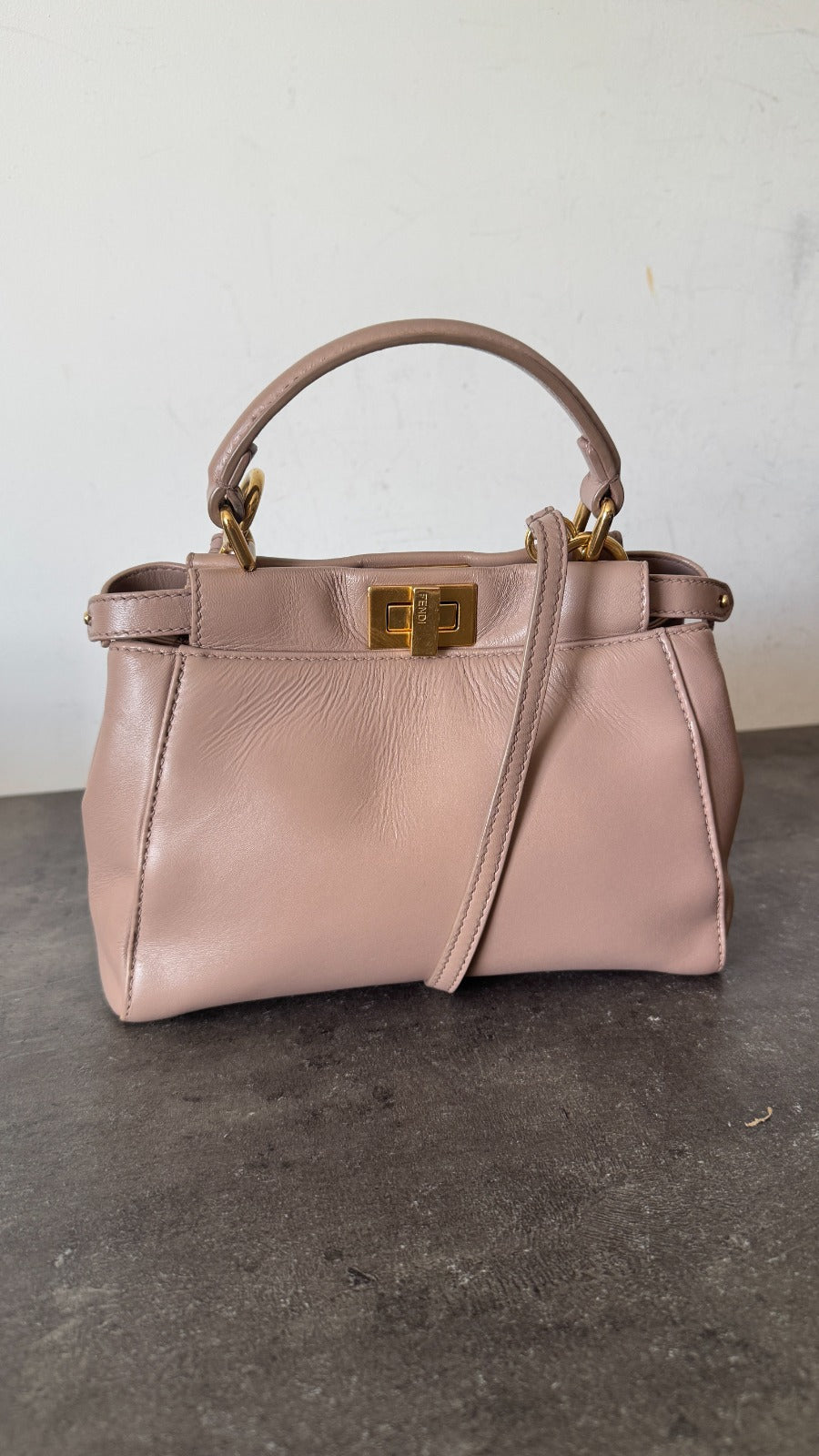 Fendi Women's Peekaboo Mini Bag Nude - Photo 14