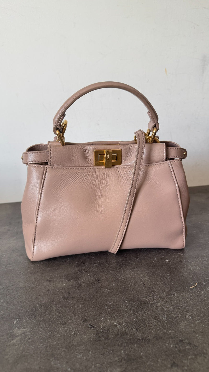 Fendi Women's Peekaboo Mini Bag Nude