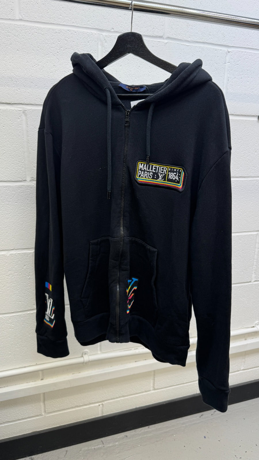 Louis Vuitton Men's LV Malletier zip Up Hoodie Black Size XL - Photo 10