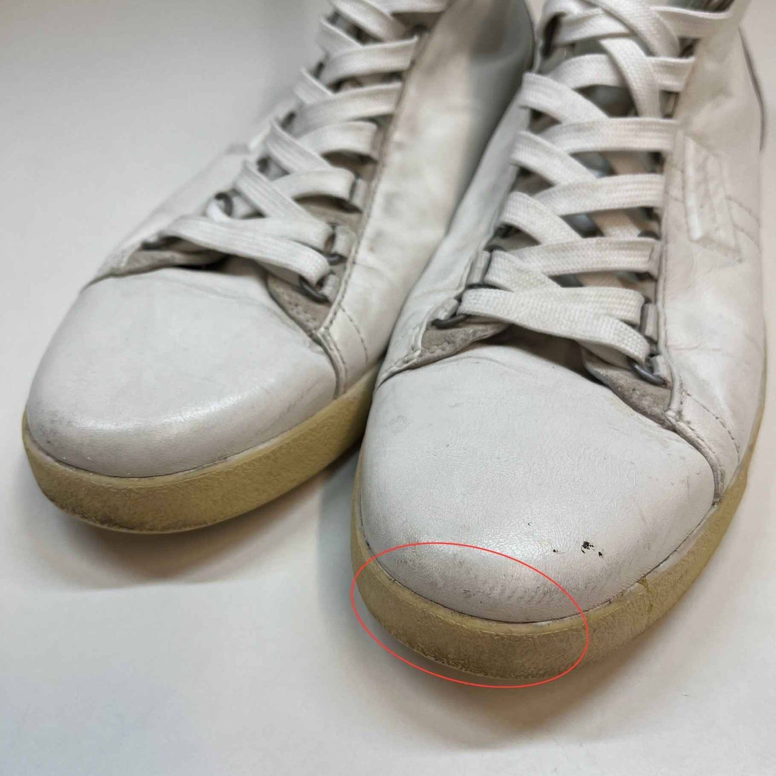Men's Logo High Trainers White Size EU 41.5 / UK 7.5 - Photo 13
