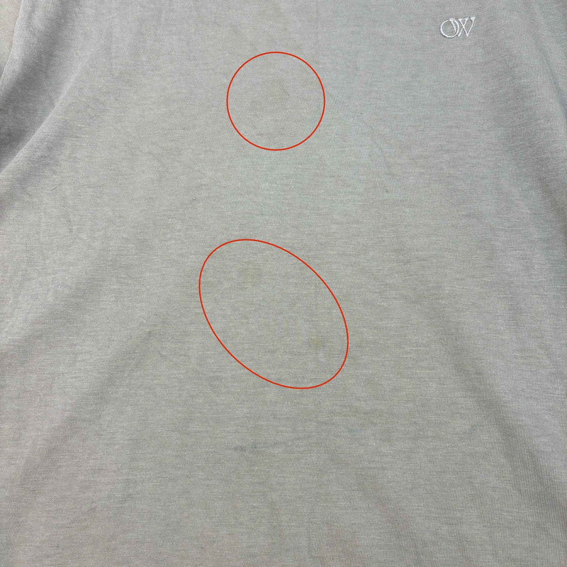Men's Embroidered Logo T-Shirt Khaki Size XS