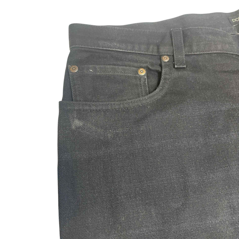 Men's Plaque Logo Jeans Black Size IT 50 / UK 34