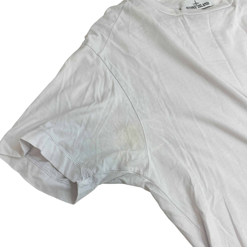 Men's Compass Logo Patch T-Shirt White Size M
