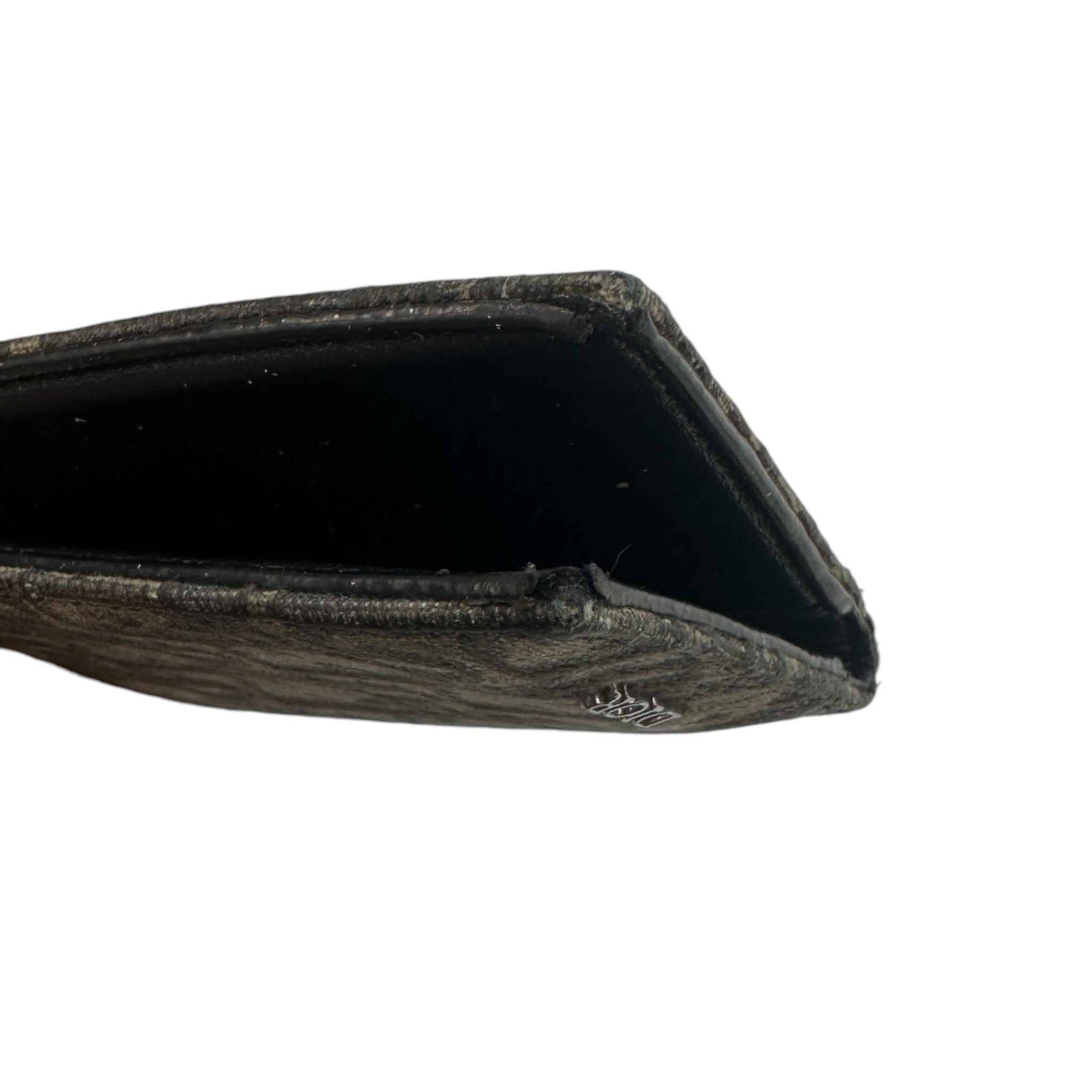 Men's Oblique Card Holder Beige - Photo 8