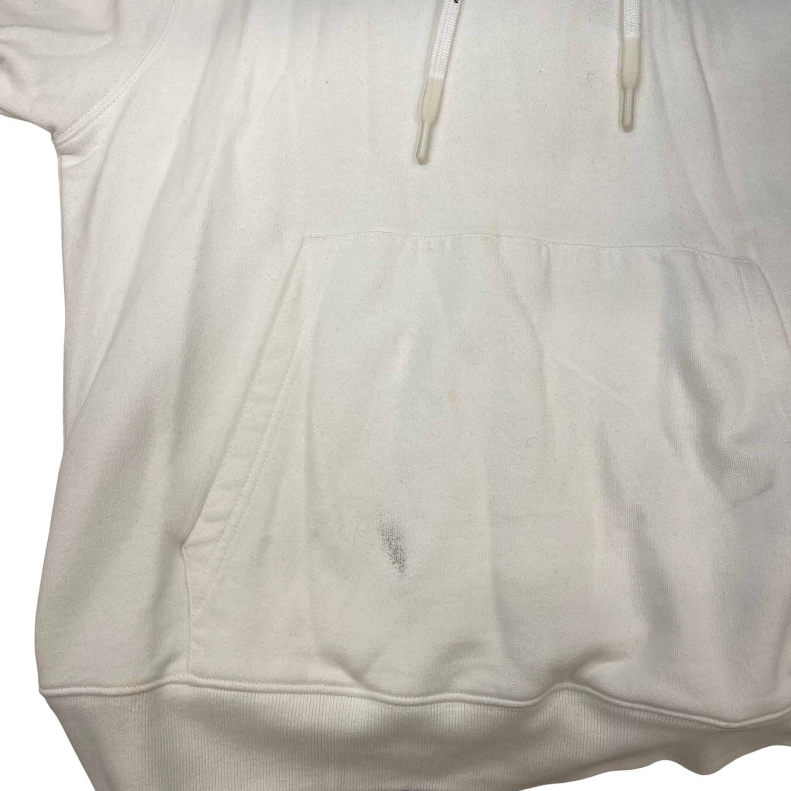 Men's Arrow Logo Print Hoodie White Size M - Photo 9
