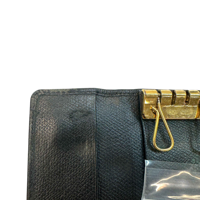 Women's Cc Logo Key Case Wallet Black