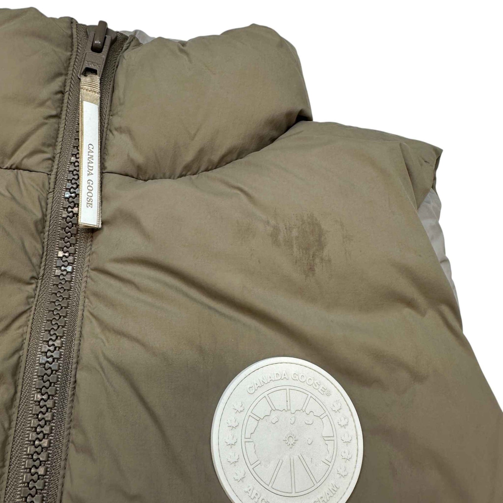 Men's Lawrence Puffer Gilet Khaki Size S - Photo 13