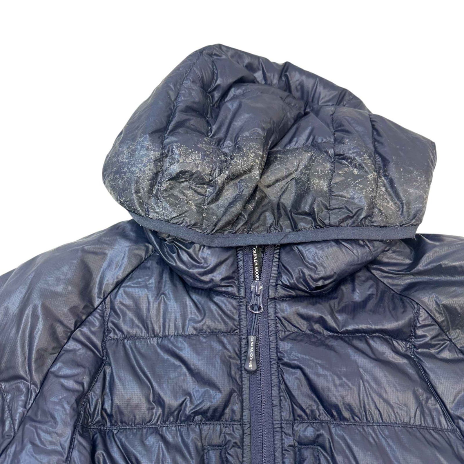 Men's Hybridge Lite Hoody Down Jacket Navy Size L - Photo 11