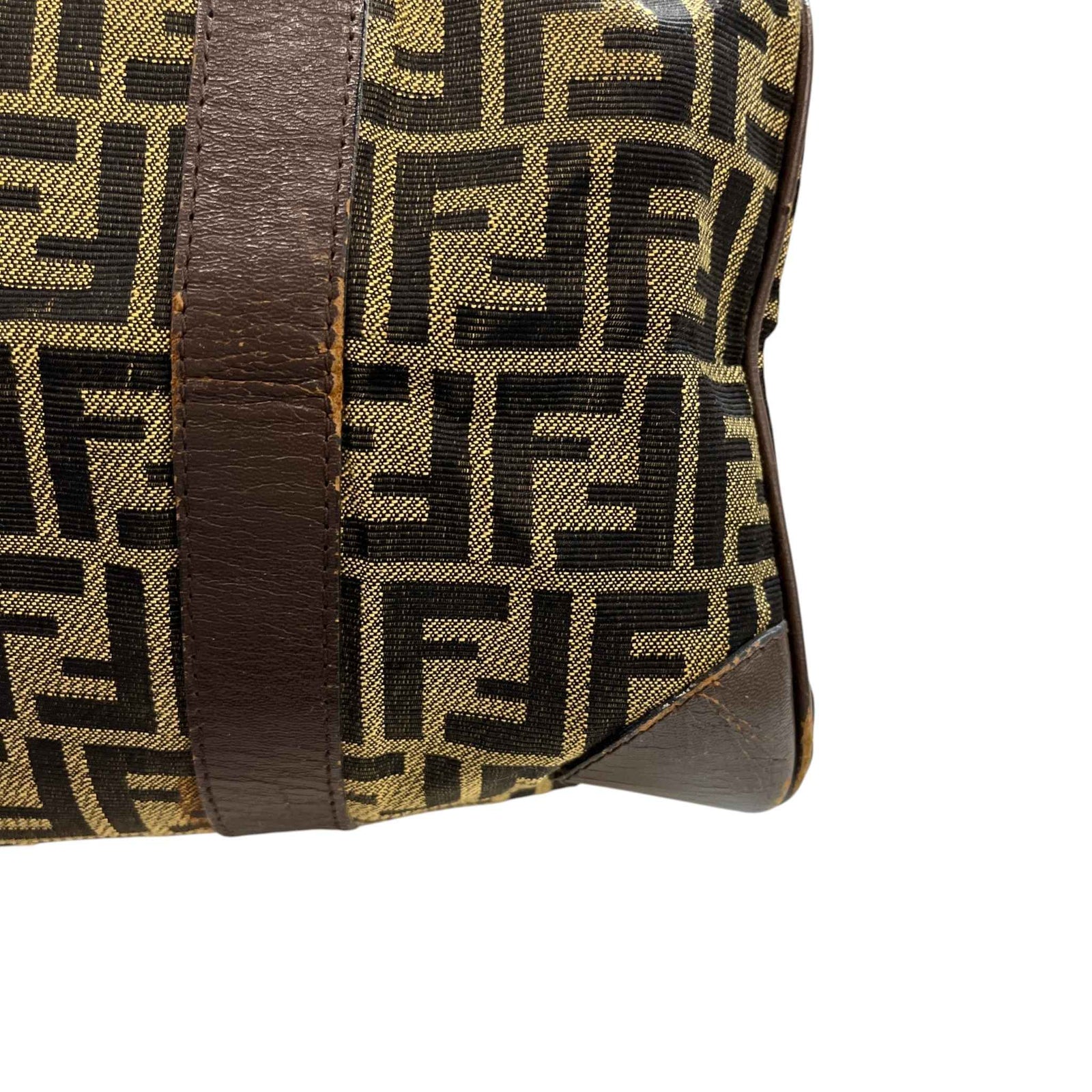 Women's Vintage Ff Zucca Boston Bag Brown - Photo 16