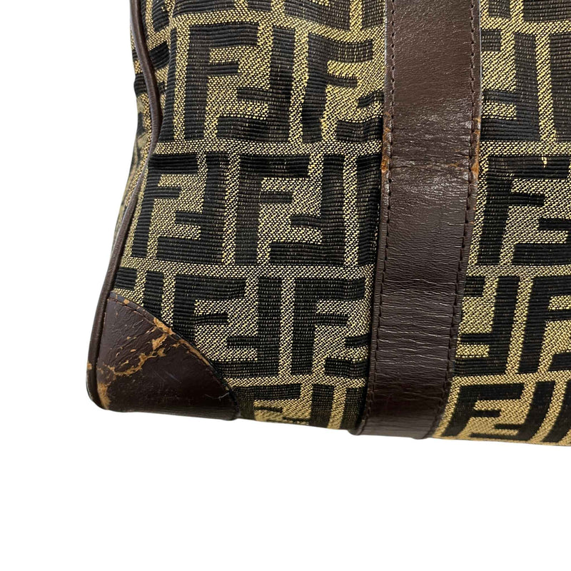 Women's Vintage Ff Zucca Boston Bag Brown