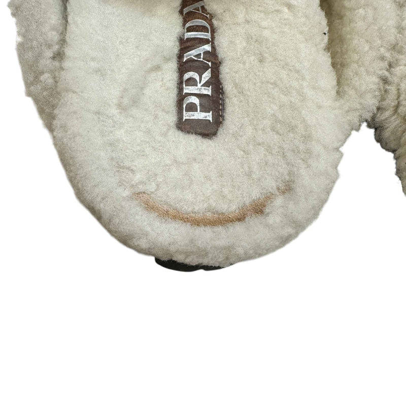 Men's Suede Shearling-Lined Mules Beige Size EU 45 / UK 11