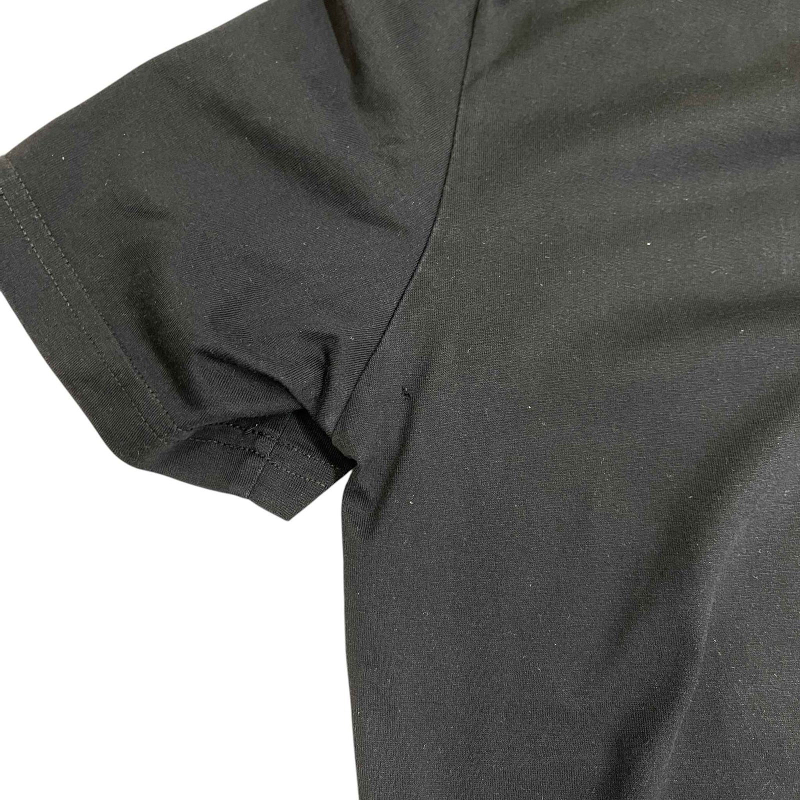 Men's Distressed Logo Print T-Shirt Black Size M - Photo 10