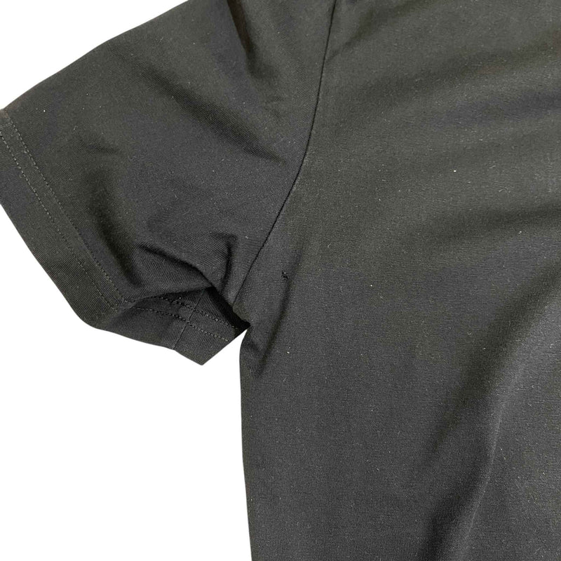 Men's Distressed Logo Print T-Shirt Black Size M