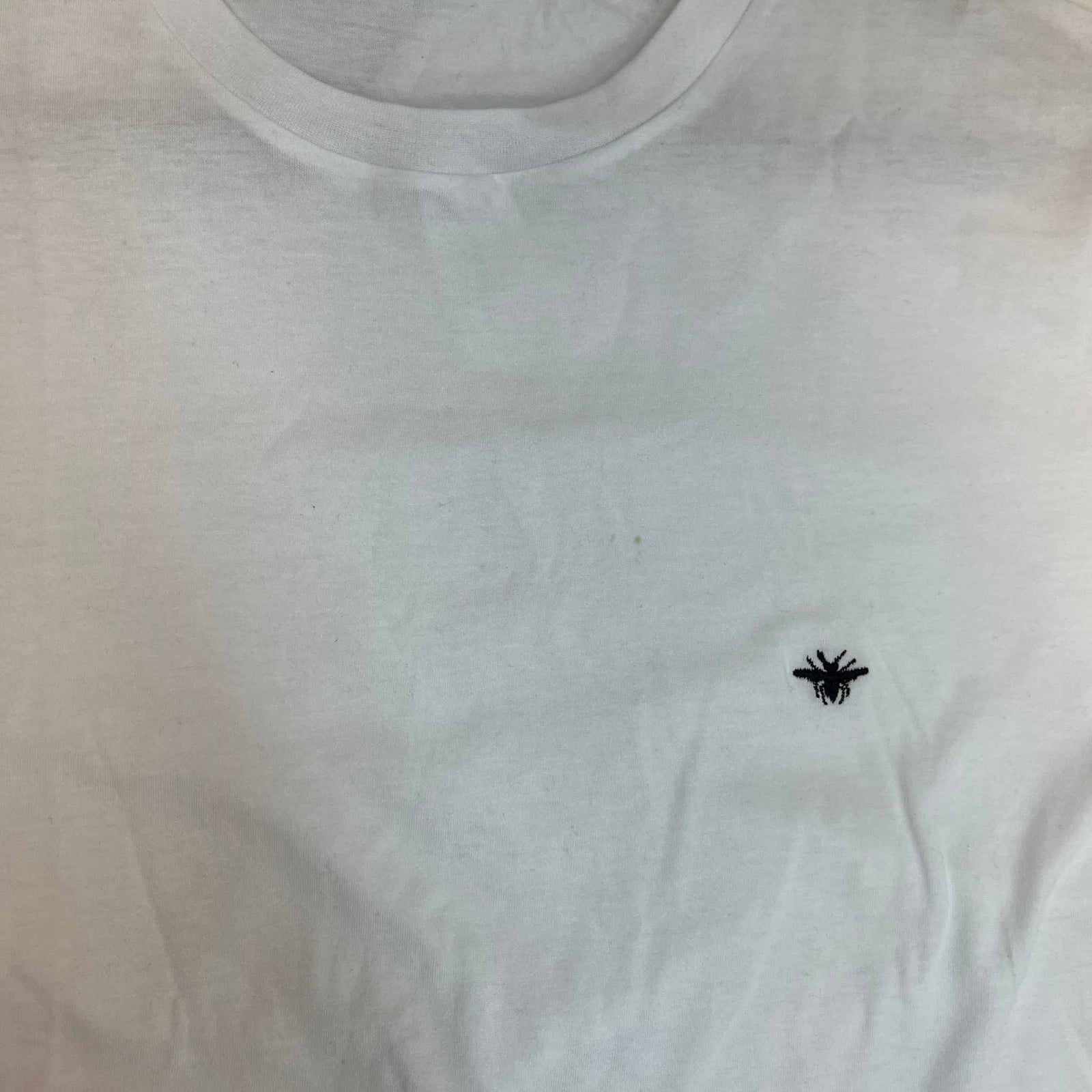 Men's Embroidered Bee T-Shirt White Size M - Photo 10