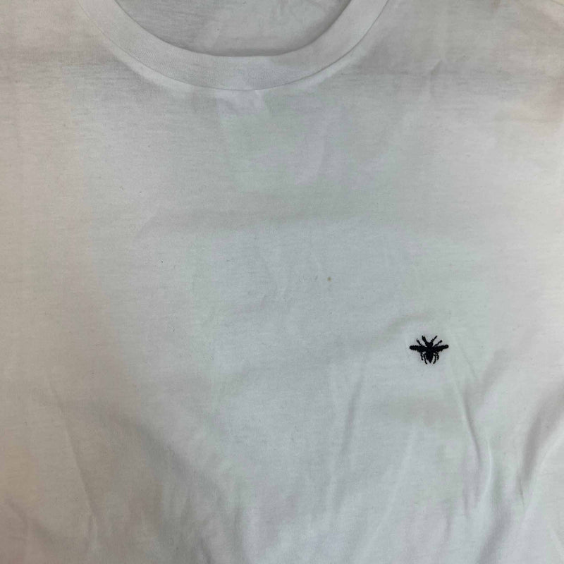 Men's Embroidered Bee T-Shirt White Size M