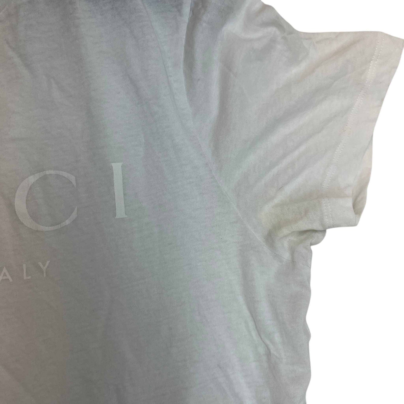 Men's Logo Print T-Shirt White Size L - Photo 9