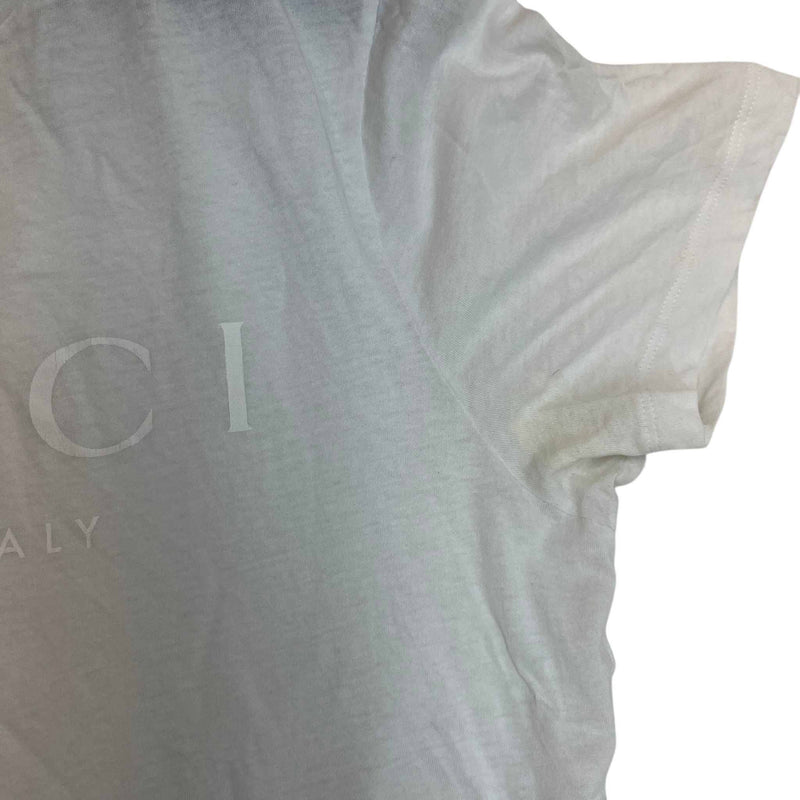 Men's Logo Print T-Shirt White Size L