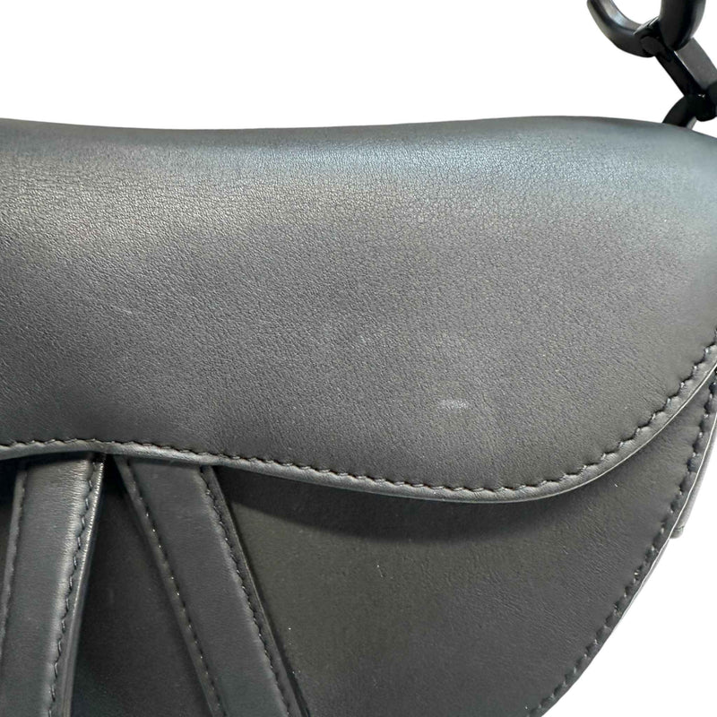 Women's Saddle Small Ultramatte Calfskin Bag Black
