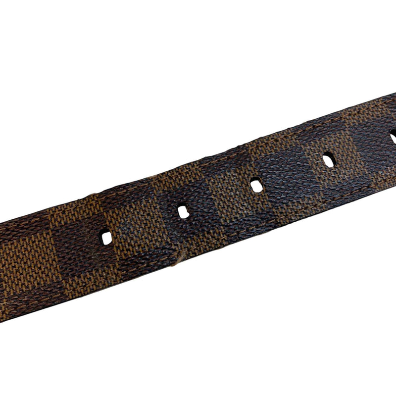 Men's Damier Ebene Belt Brown Size Waist 32"