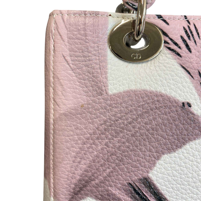 Women's Lady Dior Floral Handbag White
