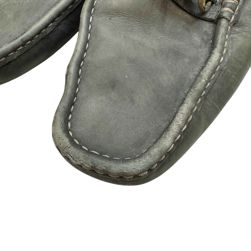 Men's Bamboo Horsebit Loafers Grey Size EU 42.5 / UK 8.5