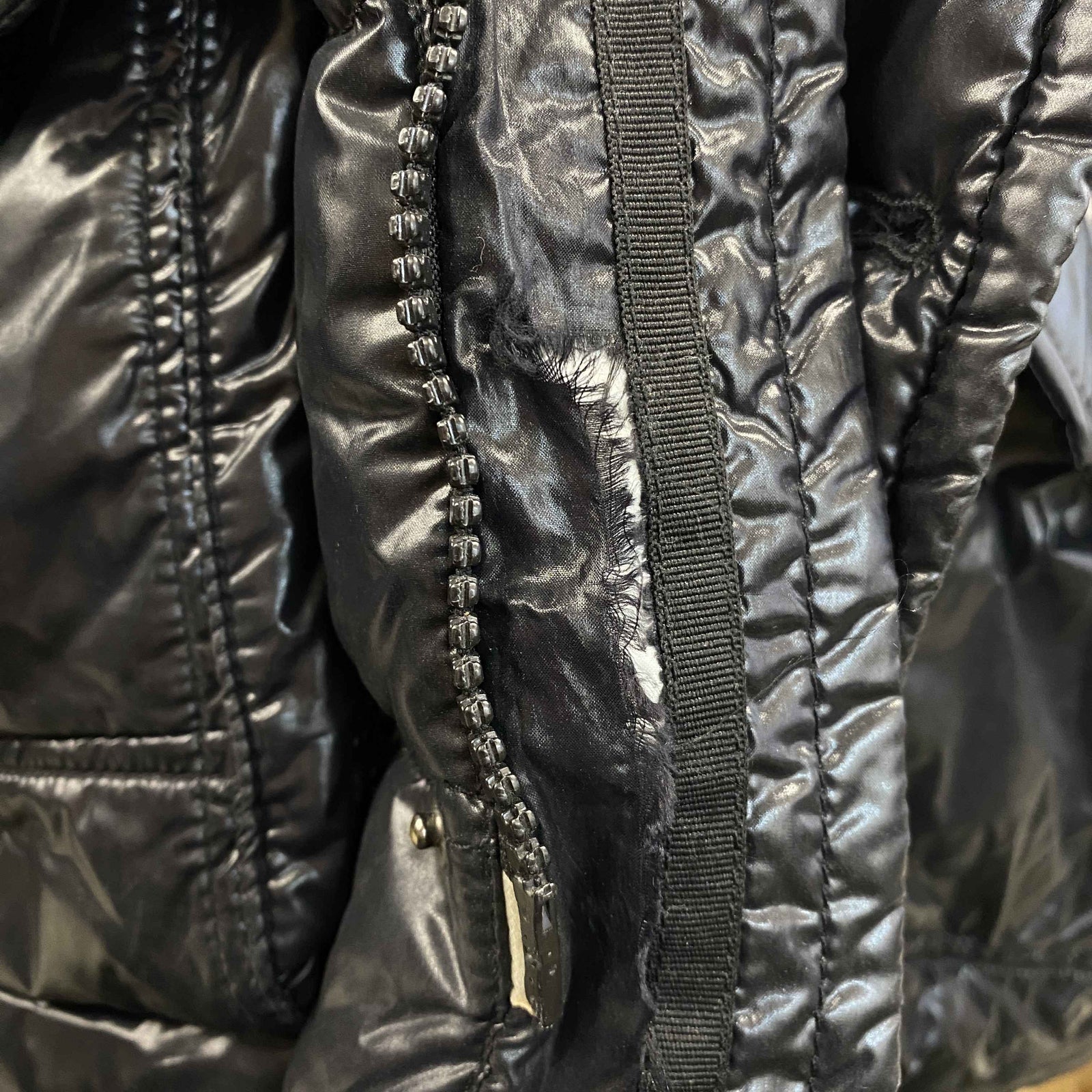 Women's Vintage Sauterne Down Jacket Black Size 1 / UK 10 - Photo 12