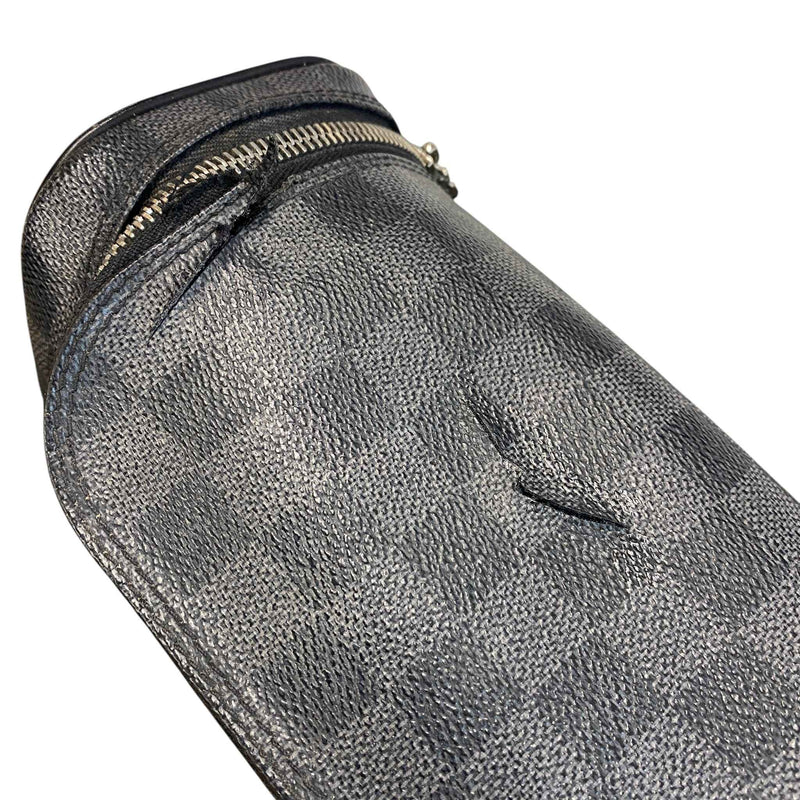 Men's Dopp Kit Damier Graphite Toiletry Bag Black