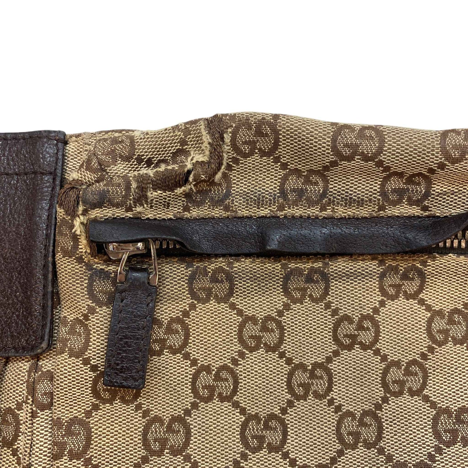 Men's Gg Supreme Web Strap Waist Belt Bag Brown - Photo 8