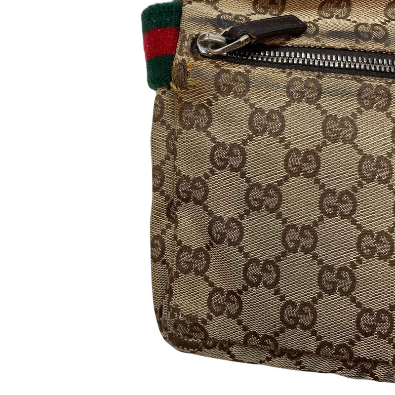 Men's Gg Supreme Web Strap Waist Belt Bag Brown