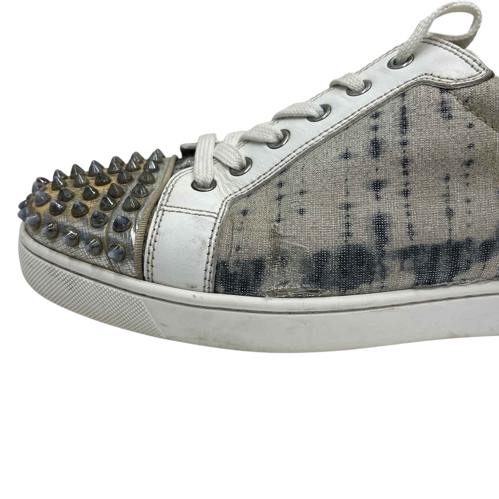 Men's Louis Junior Spikes Low Trainers Cream Size EU 42.5 / UK 8.5 - Photo 14