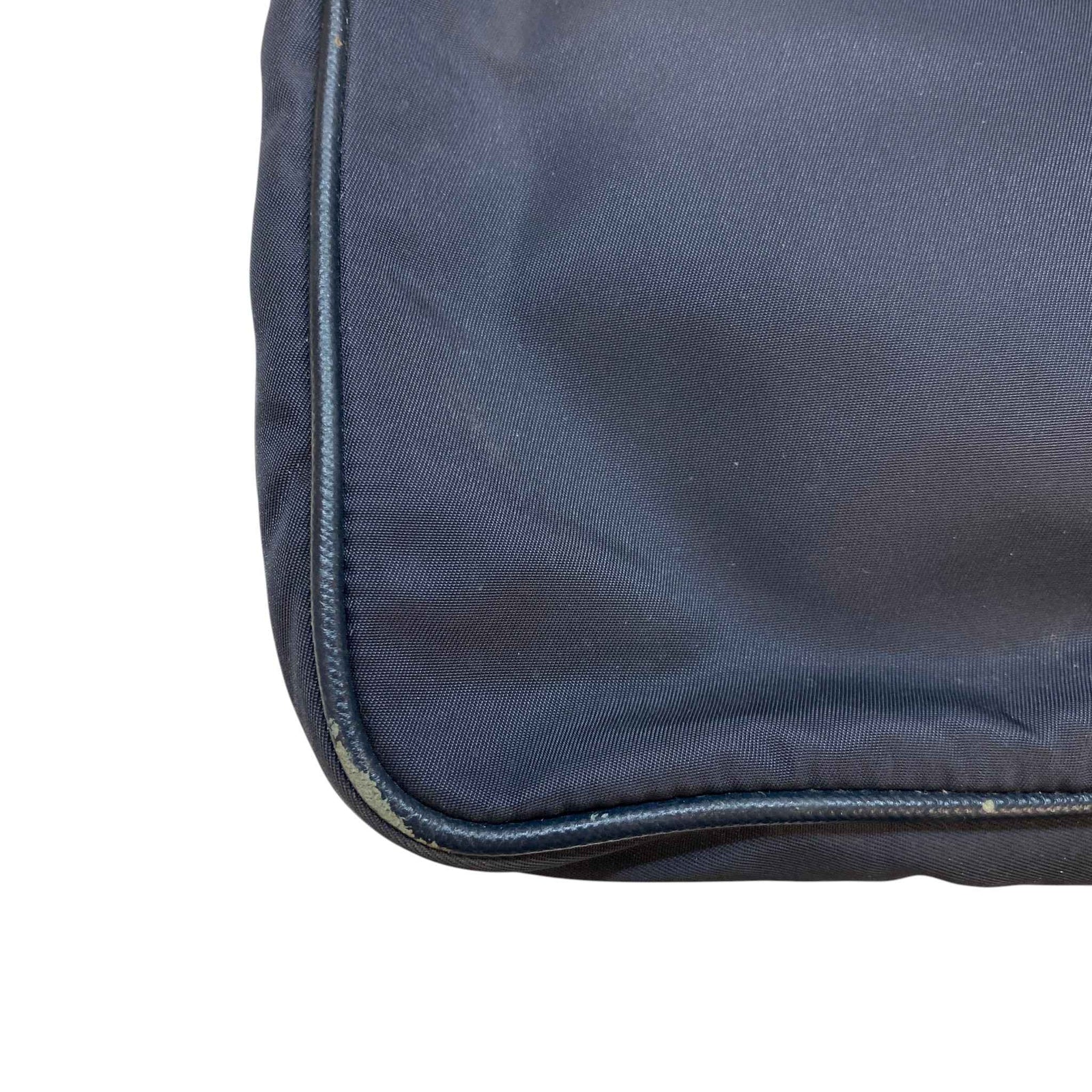 Men's Re-Nylon Plaque Logo Messenger Bag Navy - Photo 12