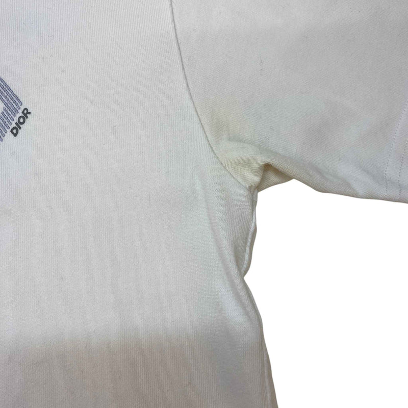 Men's Embroidered Logo T-Shirt White Size XXS