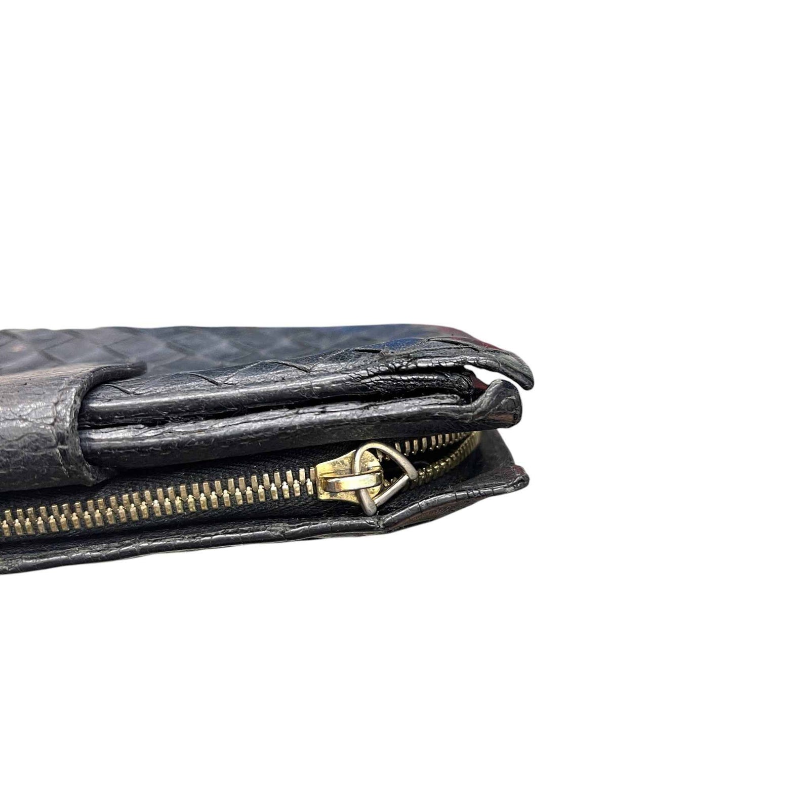 Women's Woven Intrecciato Wallet Black - Photo 14