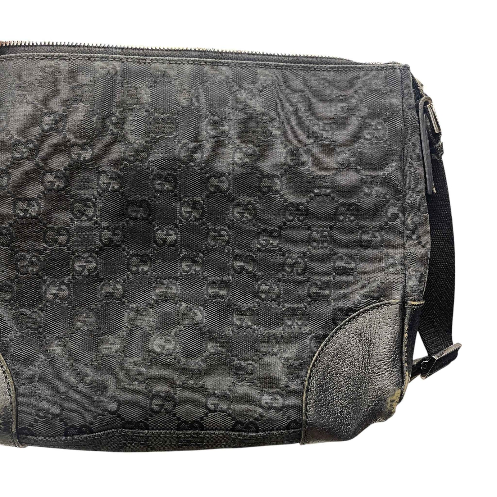 Women's Gg Monogram Canvas Messenger Bag Black - Photo 13