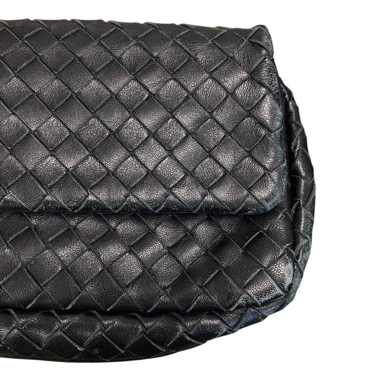 Women's Intrecciato Woven Olimpia Bag Black