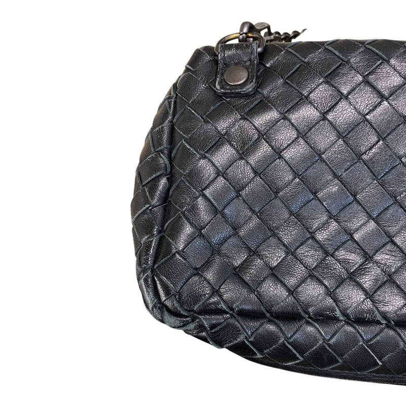 Women's Intrecciato Woven Olimpia Bag Black