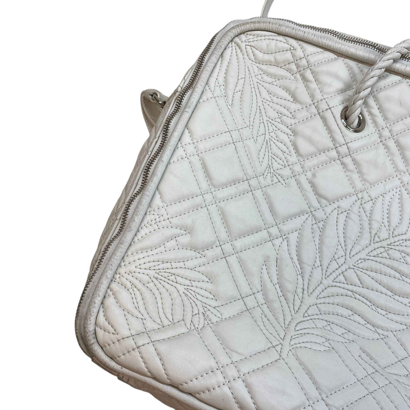 Women's Blanket Square Quilted Bag White