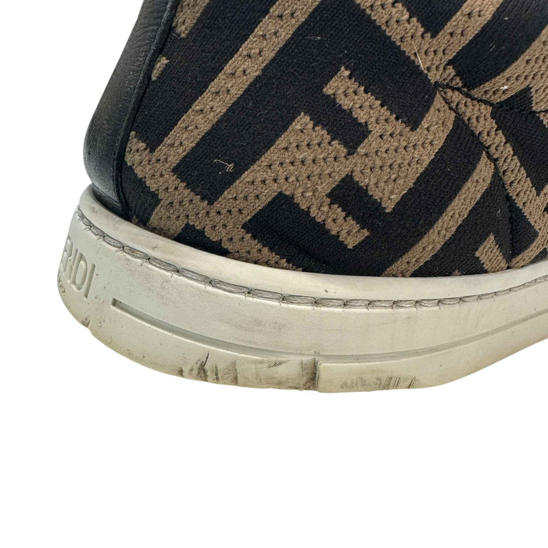 Men's FF Monogram Low Trainers Brown Size UK 8 / EU 42