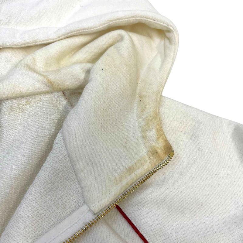 Men's Half Zip Web Hoodie Cream Size L