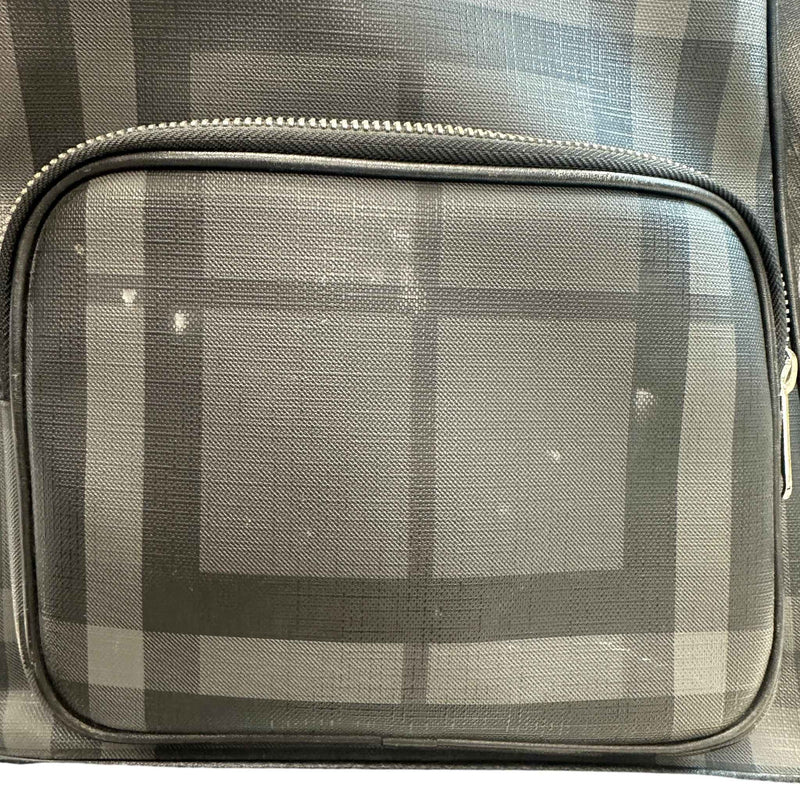 Men's City Check Zip Backpack Black