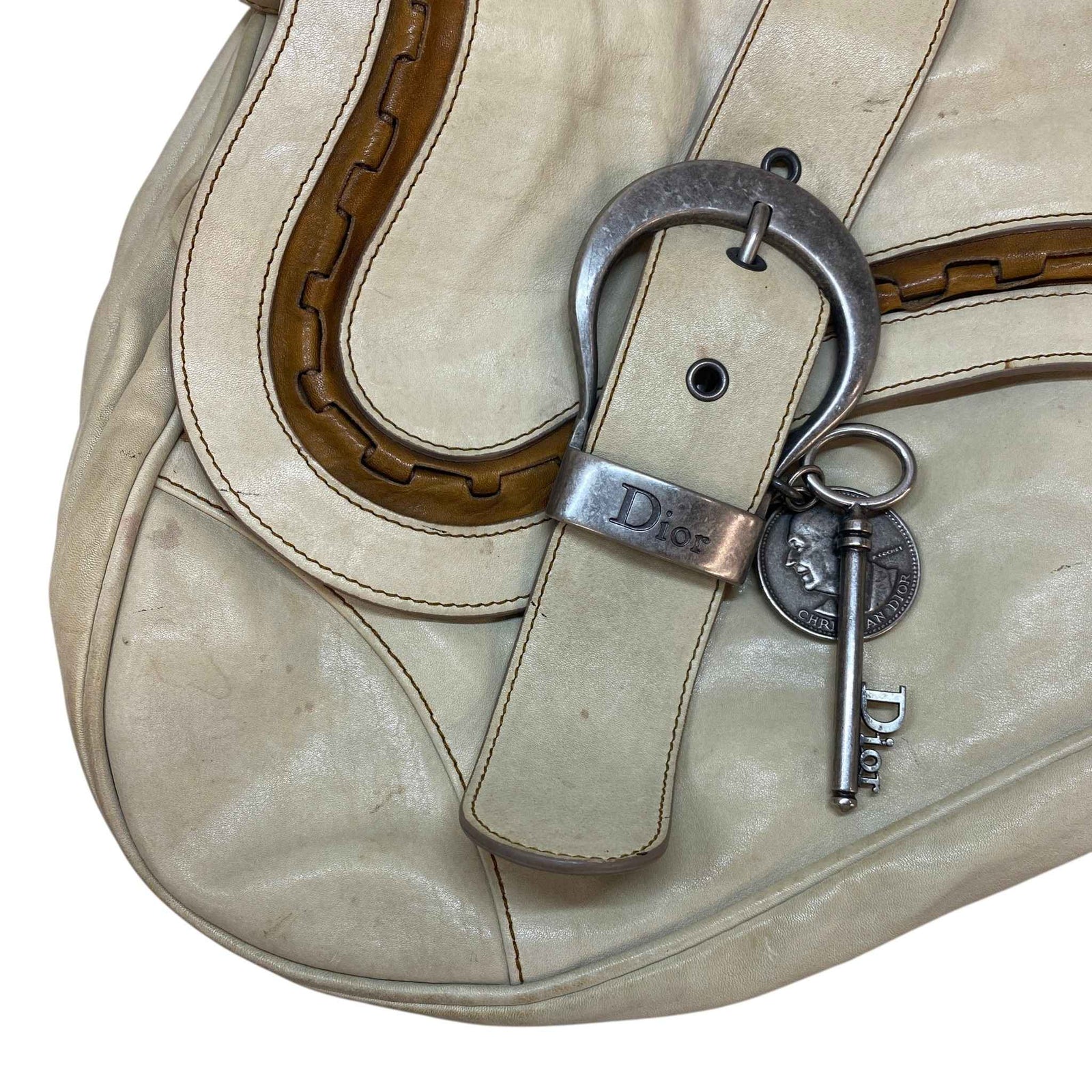 Women's Gaucho Double Saddle Bag Cream - Photo 16