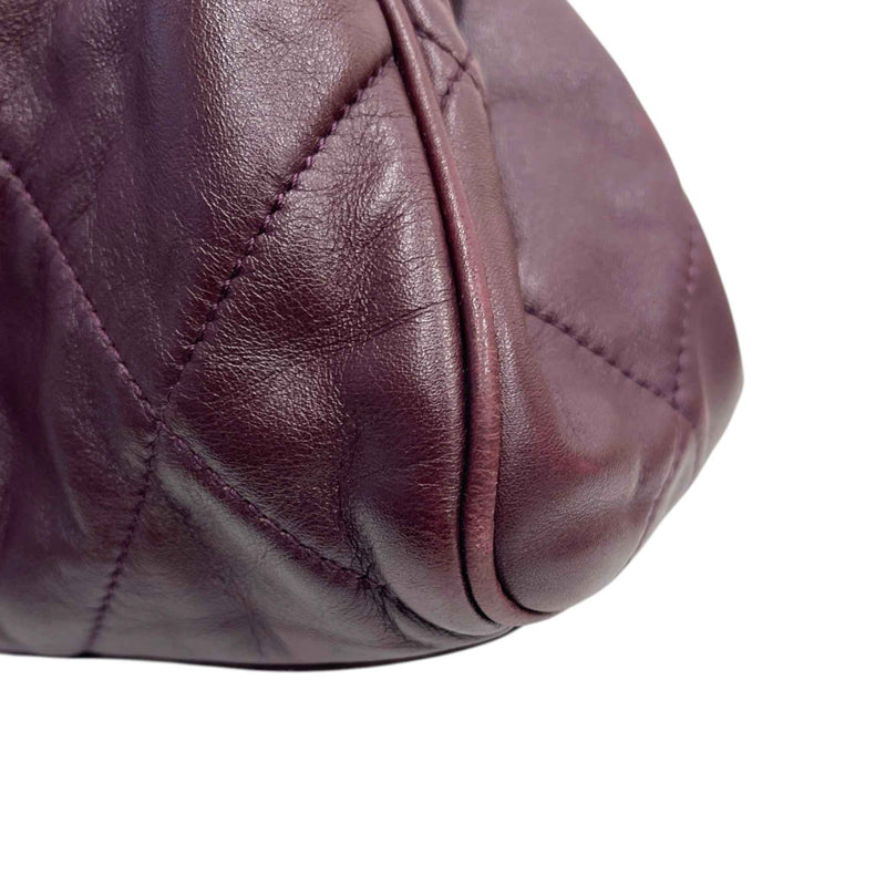 Women's Paris-Londres Door Latch Tote Handbag Burgundy