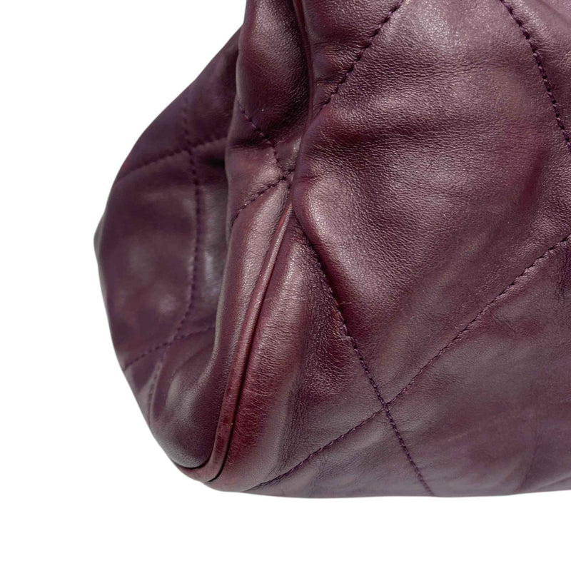 Women's Paris-Londres Door Latch Tote Handbag Burgundy