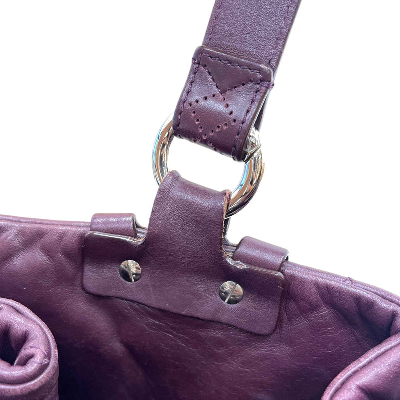 Women's Paris-Londres Door Latch Tote Handbag Burgundy