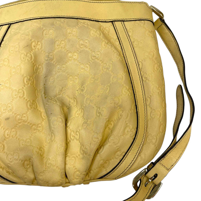 Women's Guccissima Abbey D Ring Crossbody Bag Yellow