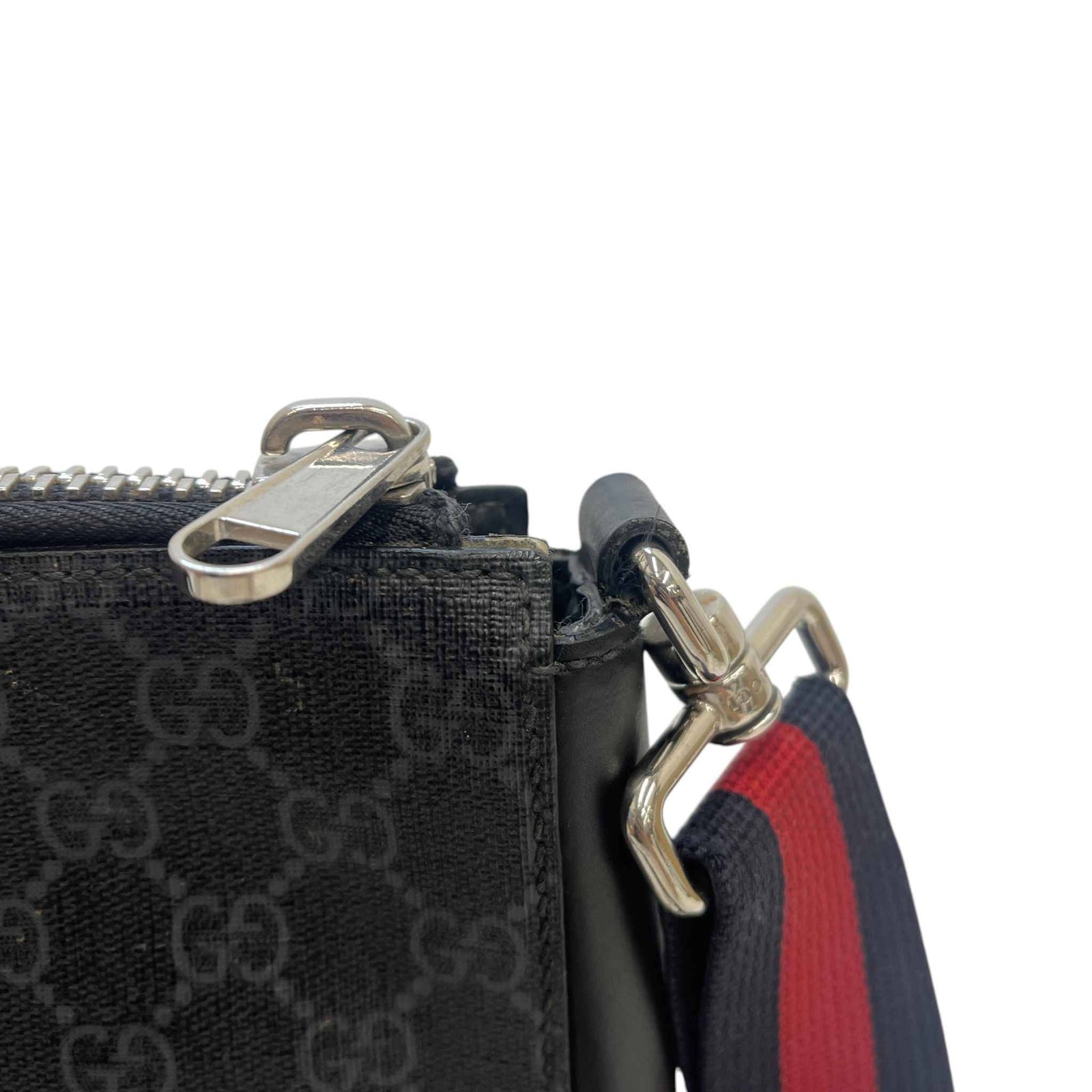 Men's Gg Supreme Messenger Bag Black - Photo 12