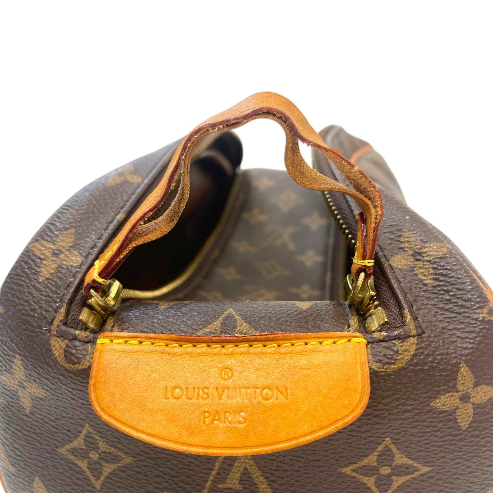 Men's Monogram Dopp Kit Toiletry Bag Brown - Photo 6